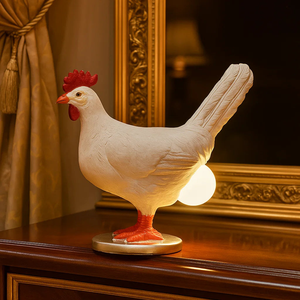 Grappy Chicken Table Lamp - Fun Lamp in Animal Design for Your Home